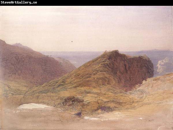 Samuel Palmer On the North Coast of Devon,Lundy Island in the Distance